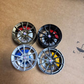 HRE style mini wheel & brake caliper car air freshener, alternate angle – RimLabs vent-clip air freshener