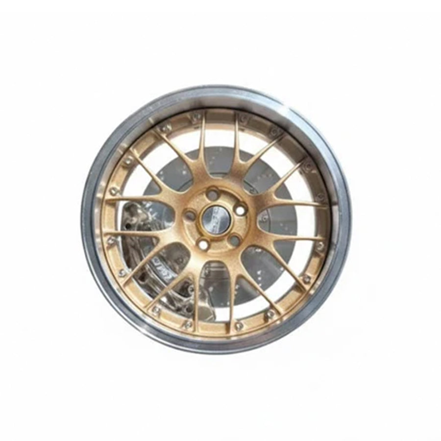 BBS RS-GT style mini wheel & brake caliper car air freshener on vent clip, front face view – RimLabs