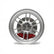 Enkei RPF1 style mini wheel & brake caliper car air freshener on vent clip, front face view – RimLabs