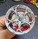 Alfa Romeo Quadrifoglio style mini wheel & brake caliper car air freshener, angled view showing brake caliper and spokes – RimLabs