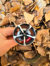 Audi RS style mini wheel & brake caliper car air freshener, angled view showing brake caliper and spokes – RimLabs