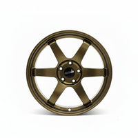 TE37 Style 10cm die-cast aluminium mini wheel, front face view – RimLabs collectible display model