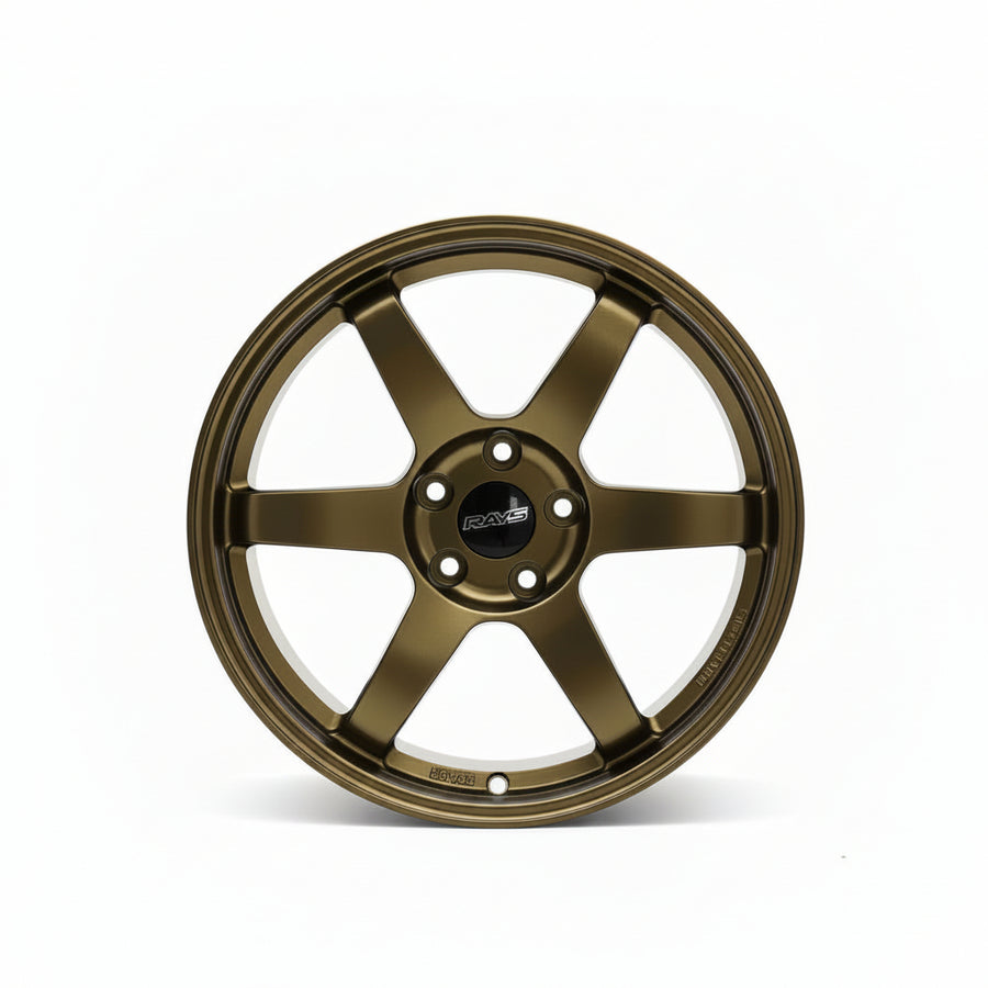 TE37 Style 10cm die-cast aluminium mini wheel, front face view – RimLabs collectible display model