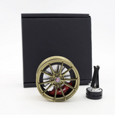 HRE P200 style mini wheel & brake caliper car air freshener, alternate angle – RimLabs vent-clip air freshener