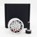 Vossen style mini wheel & brake caliper car air freshener on vent clip, front face view – RimLabs