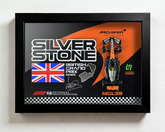 McLaren MCL38 Norris #4 – British GP Special Livery | 3D F1 Circuit Shadowbox Wall Art (Horizontal)