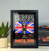 McLaren MCL38 Norris #4 – British GP Special Livery | 3D F1 Circuit Shadowbox Wall Art (Vertical)