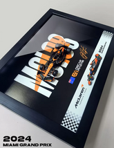 McLaren MCL38 Piastri #81 – Miami Special Livery | 3D F1 Circuit Shadowbox Wall Art (Horizontal)