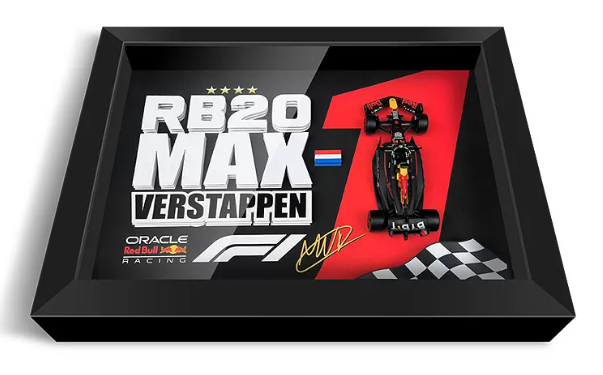 Red Bull RB20 Verstappen #1 | 3D F1 Circuit Shadowbox Wall Art (Horizontal)