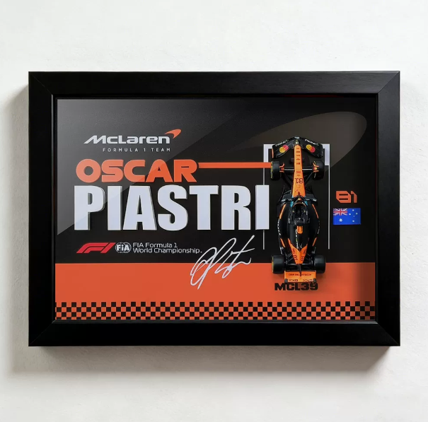 McLaren MCL39 Piastri #81 | 3D F1 Circuit Shadowbox Wall Art (Horizontal)
