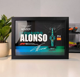Aston Martin AMR25 Alonso #14 | 3D F1 Circuit Shadowbox Wall Art (Horizontal)