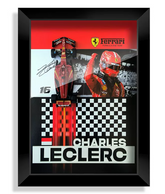 Ferrari SF24 Leclerc #16 – F1 Driver Tribute 3D Shadowbox Wall Art