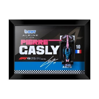 Alpine A525 Gasly #10 3D F1 circuit shadowbox wall art (horizontal)