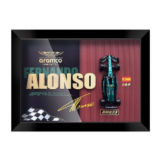 Aston Martin AMR23 Alonso #14 | 3D F1 Circuit Shadowbox Wall Art (Horizontal)