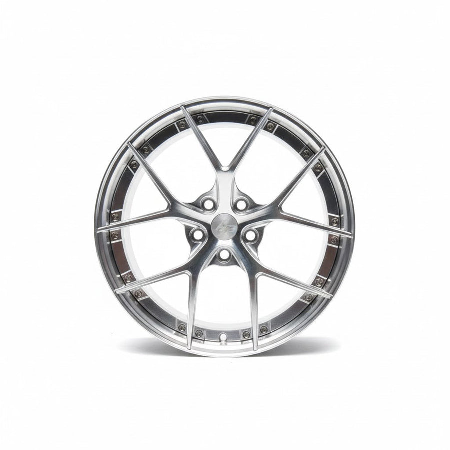 BBS FI-R Style 10cm die-cast aluminium mini wheel, front face view – RimLabs collectible display model