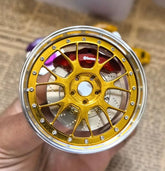 BBS LMR style mini wheel & brake caliper car air freshener, angled view showing brake caliper and spokes – RimLabs