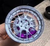BBS LMR style mini wheel & brake caliper car air freshener, close-up detail of caliper and rim – RimLabs