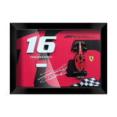 Ferrari SF23 Leclerc #16 3D F1 circuit shadowbox wall art (horizontal)