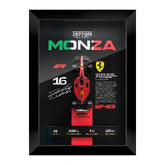 Ferrari SF23 Leclerc #16 Monza Special Livery 3D F1 circuit shadowbox wall art (vertical)