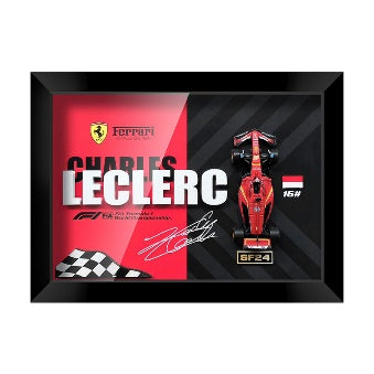 Ferrari SF24 Leclerc #16 | 3D F1 Circuit Shadowbox Wall Art (Horizontal)