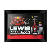 Ferrari SF25 Hamilton #44 3D F1 circuit shadowbox wall art (horizontal)