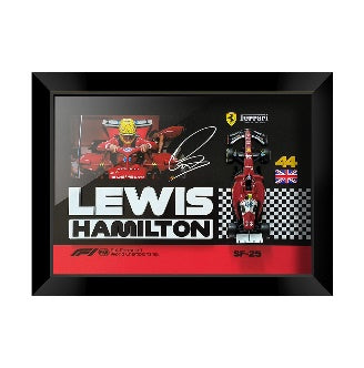 Ferrari SF25 Hamilton #44 3D F1 circuit shadowbox wall art (horizontal)