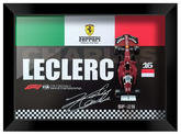 Ferrari SF25 Leclerc #16 3D F1 circuit shadowbox wall art (horizontal)