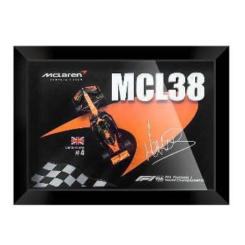 McLaren MCL38 Norris #4 3D F1 circuit shadowbox wall art (horizontal)