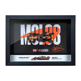 McLaren MCL38 Norris #4 Miami Special Livery 3D F1 circuit shadowbox wall art (horizontal)