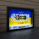 McLaren MCL38 Norris #4 Senna Tribute Special Livery LED 3D F1 circuit shadowbox wall art (horizontal)