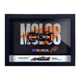 McLaren MCL38 Piastri #81 Miami Special Livery 3D F1 circuit shadowbox wall art (horizontal)