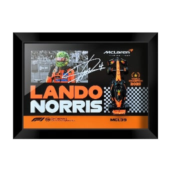 McLaren MCL39 Norris #4 3D F1 circuit shadowbox wall art (horizontal)