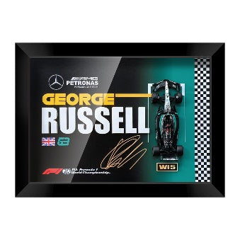 Mercedes W15 Russell #63 | 3D F1 Circuit Shadowbox Wall Art (Horizontal)