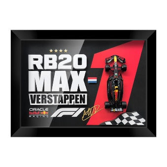 Red Bull RB20 Verstappen #1 3D F1 circuit shadowbox wall art (horizontal)