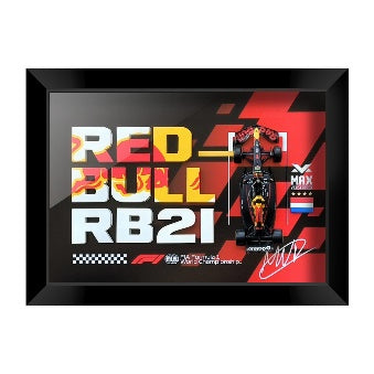 Red Bull RB21 Verstappen #1 | 3D F1 Circuit Shadowbox Wall Art (Horizontal)
