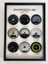 Porsche 911 3D Gauge Wall Art, framed 3D layered gauge wall art in matte-black frame, front view – RimLabs