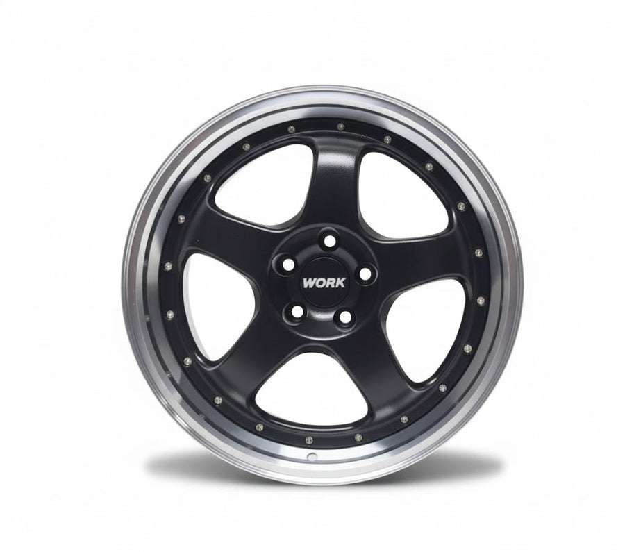 Work Wheel Style 10cm die-cast aluminium mini wheel, front face view – RimLabs collectible display model